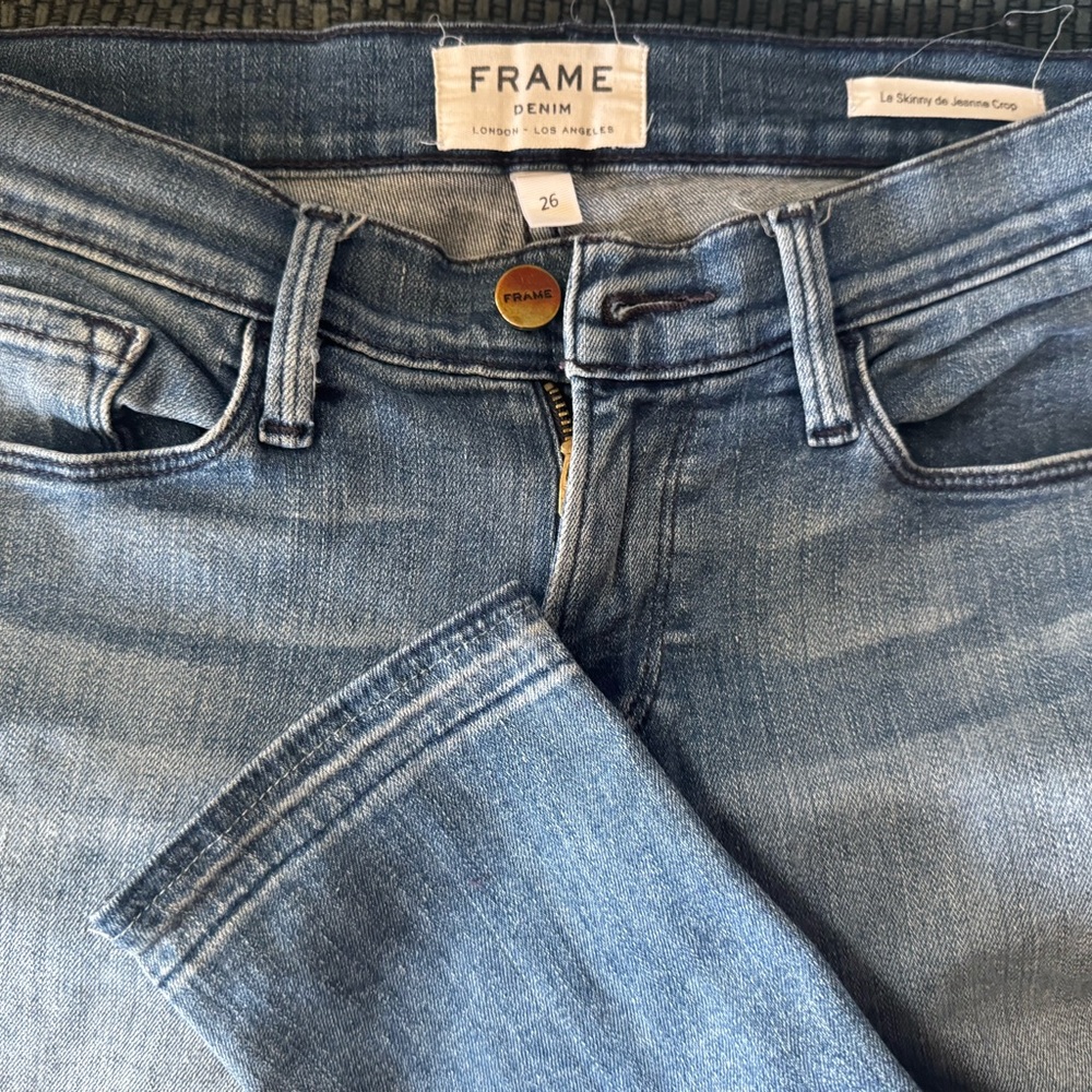 FRAME Denim 💯% Authentic LE Skinny DE Jeanne Crop Jeans Pre-loved EUC - Size 26